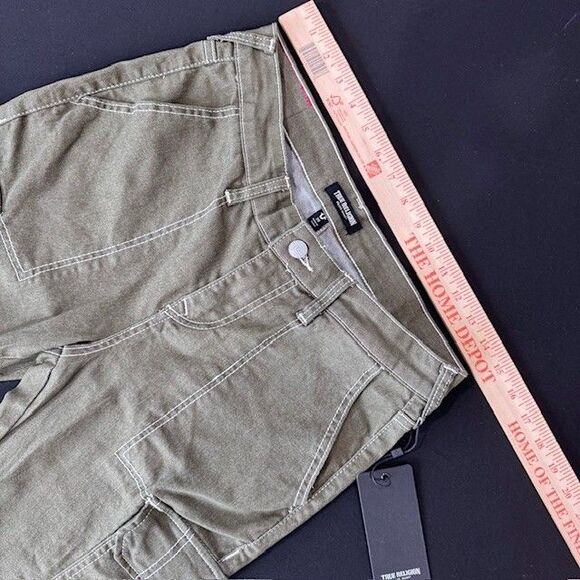 True Religion Cargo Bootcut Jeans Women’s Size 28 Military Green NWT - Picture 10 of 11